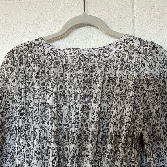 ANINE BING Women's XS Black and White Floral Mini Dress - Picture 2 of 8